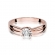 Pierścionek różowy złota z brylantem 0.08ct BD360/W